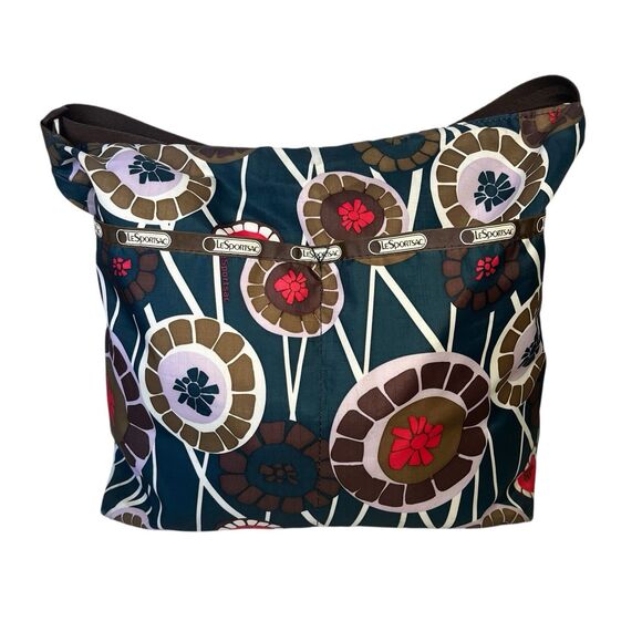 LeSportsac Tote Bag Shoulder Bag Nylon Geometric Purse - Picture 1 of 9